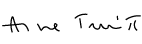 Anne Truitt Signature